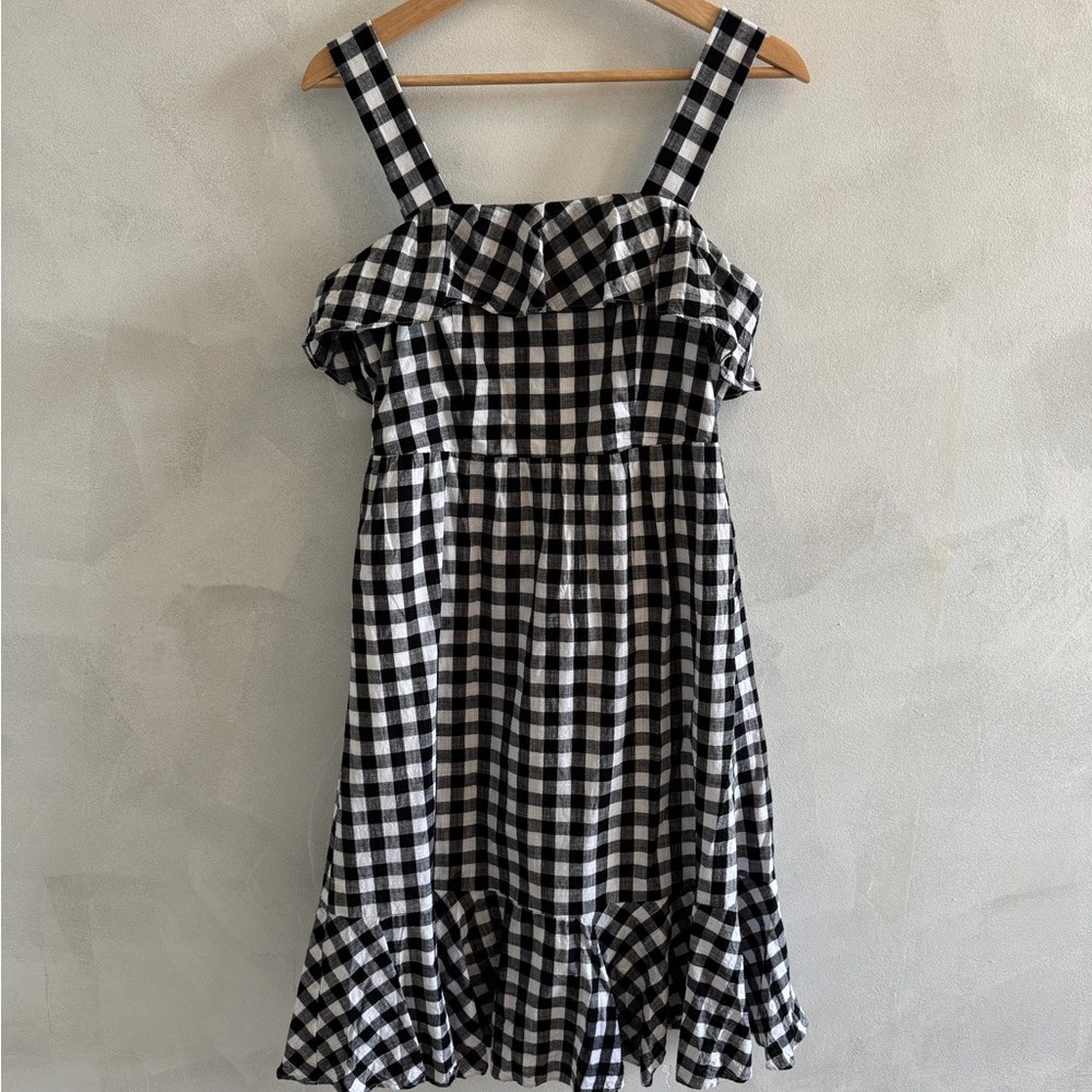 J. Crew - Black and White Gingham Dress - Size 4